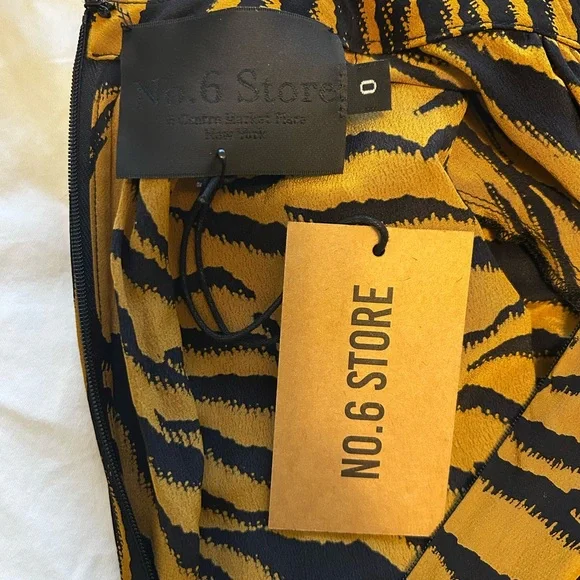 NWT - No. 6 Tiger Stripe Silk Dress - Picture 8 of 9